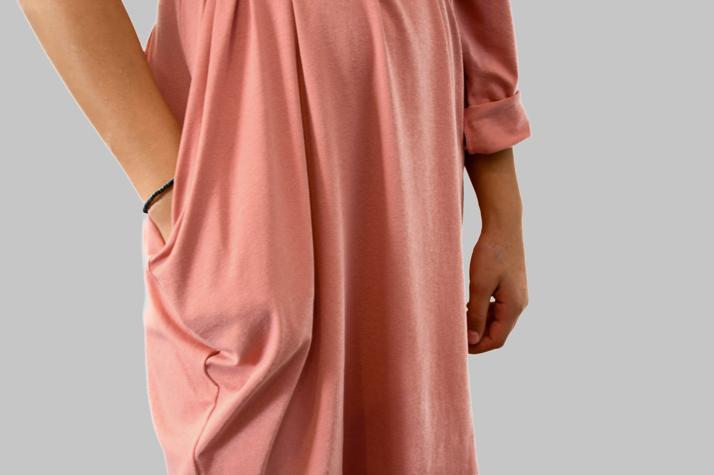 Pink New York T-Shirt Dress with Pockets