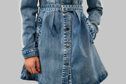 Denim Dress with Pockets