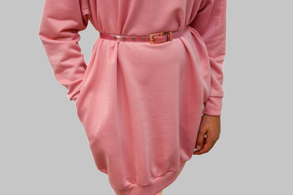 Pink Jumper Dress with Pockets