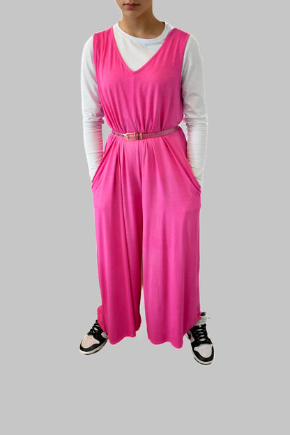 Pink Jumpsuit with Pockets