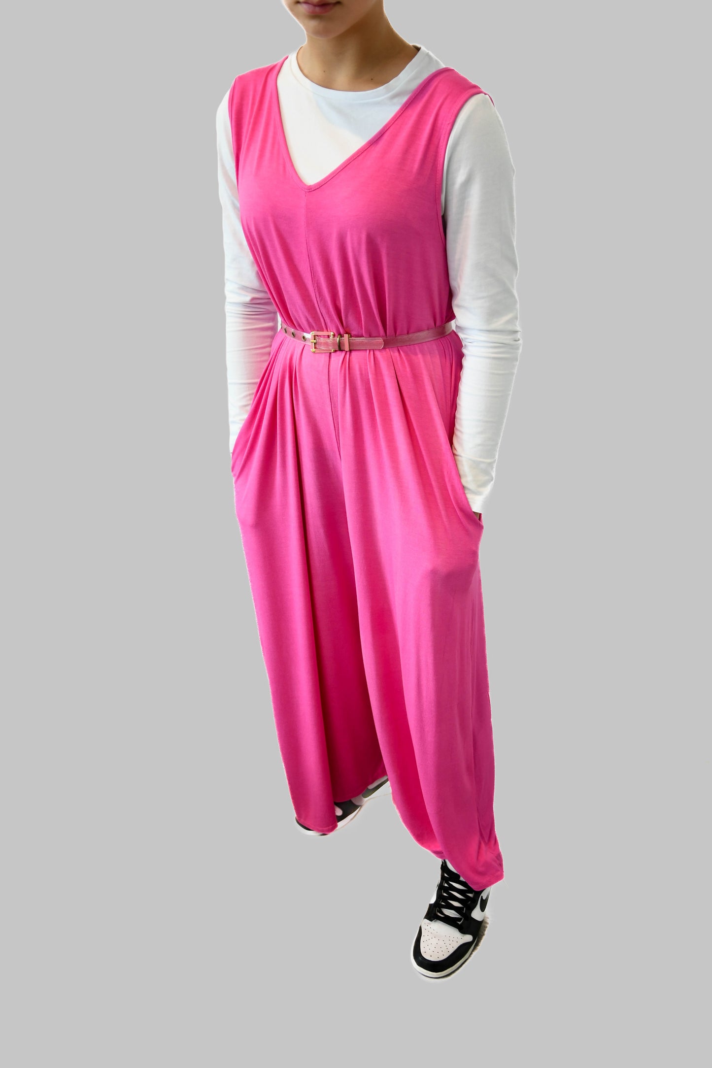 Pink Jumpsuit with Pockets