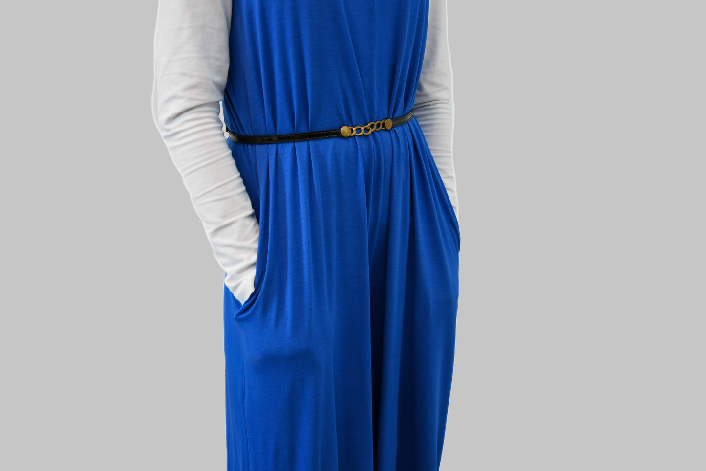 Royal Blue Jumpsuit with Pockets