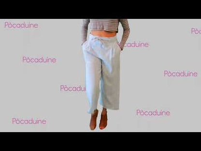 Sky Blue High Waisted Culottes with Pockets